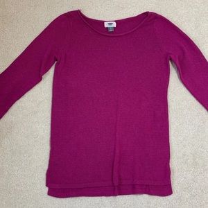 Purple/pink crew neck sweater